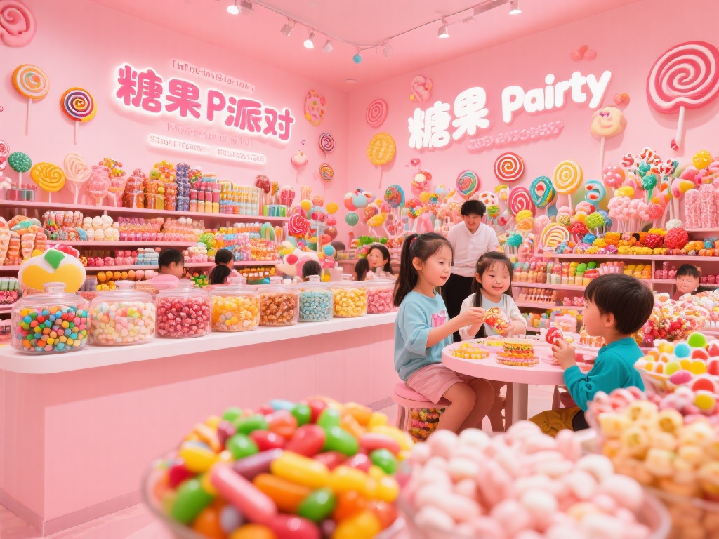 “畅游糖果派对欢乐世界，尽享甜蜜糖果时光”