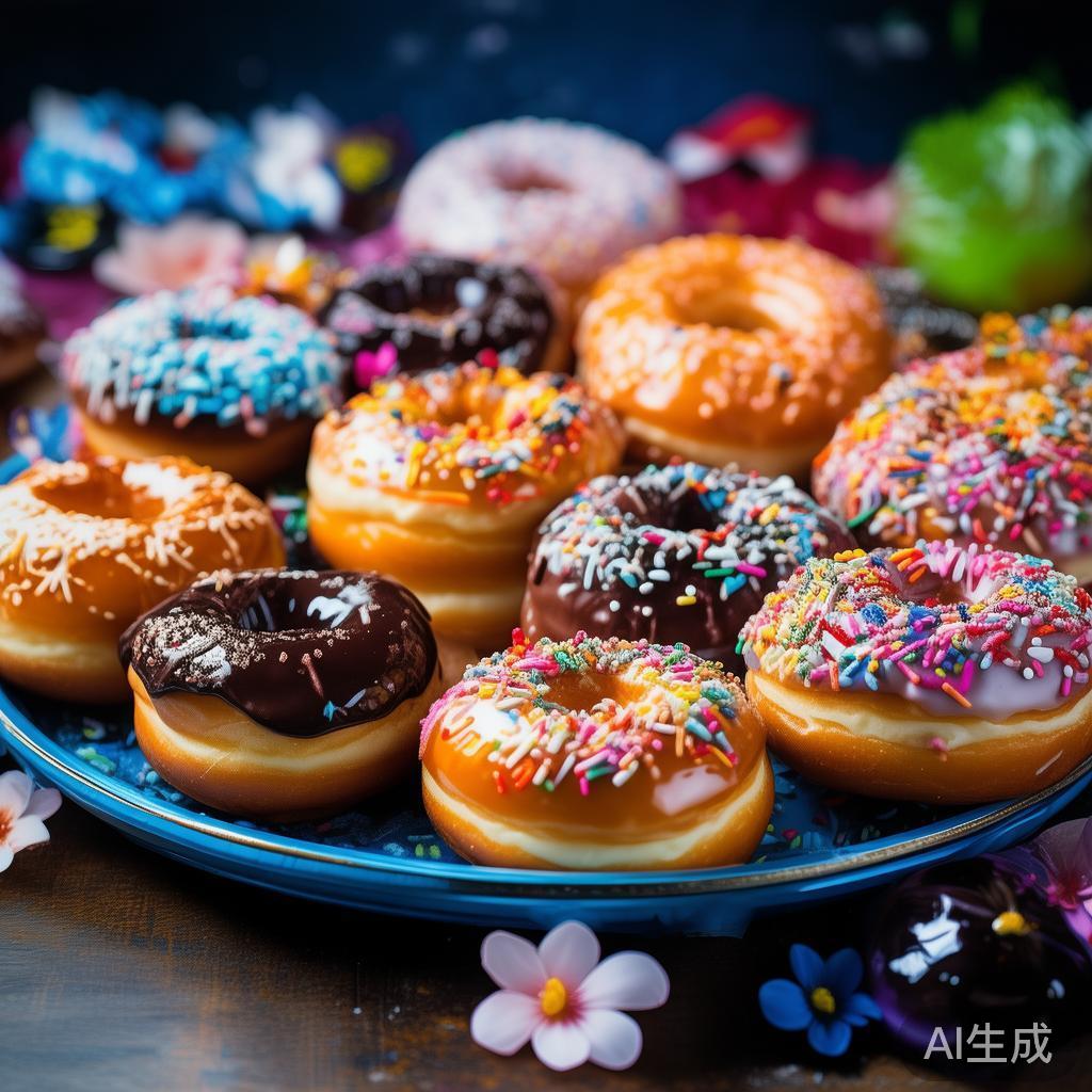 糖果派对中的甜甜圈盛宴:甜蜜诱人的美味体验 甜甜圈一直被视为派对中的明星甜点,其原因在于它的多