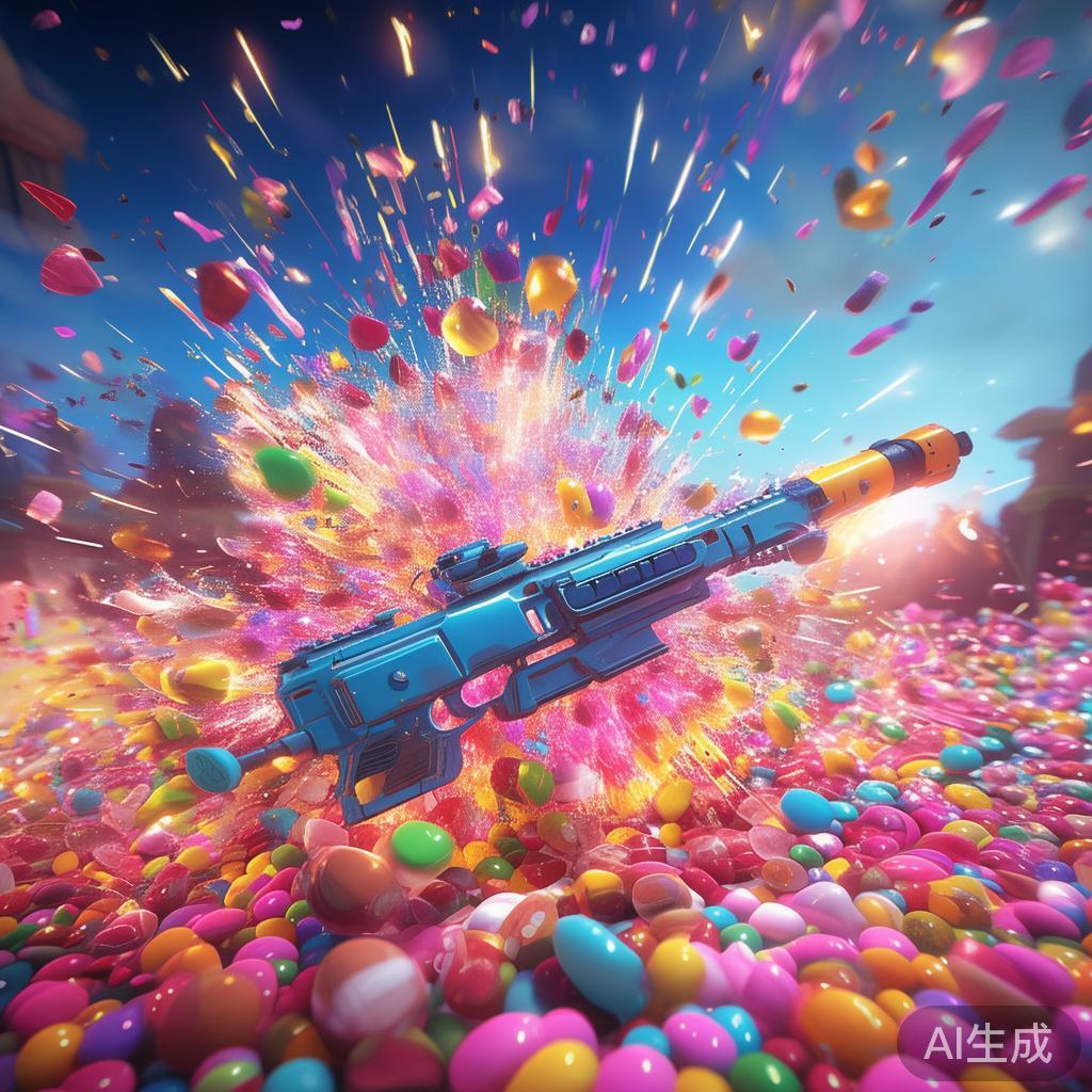 甜蜜糖果派对中的机枪狂欢:开启精彩无限的游戏体验之旅 这款游戏在视觉呈现上采用了丰富鲜艳的色彩搭配,将糖