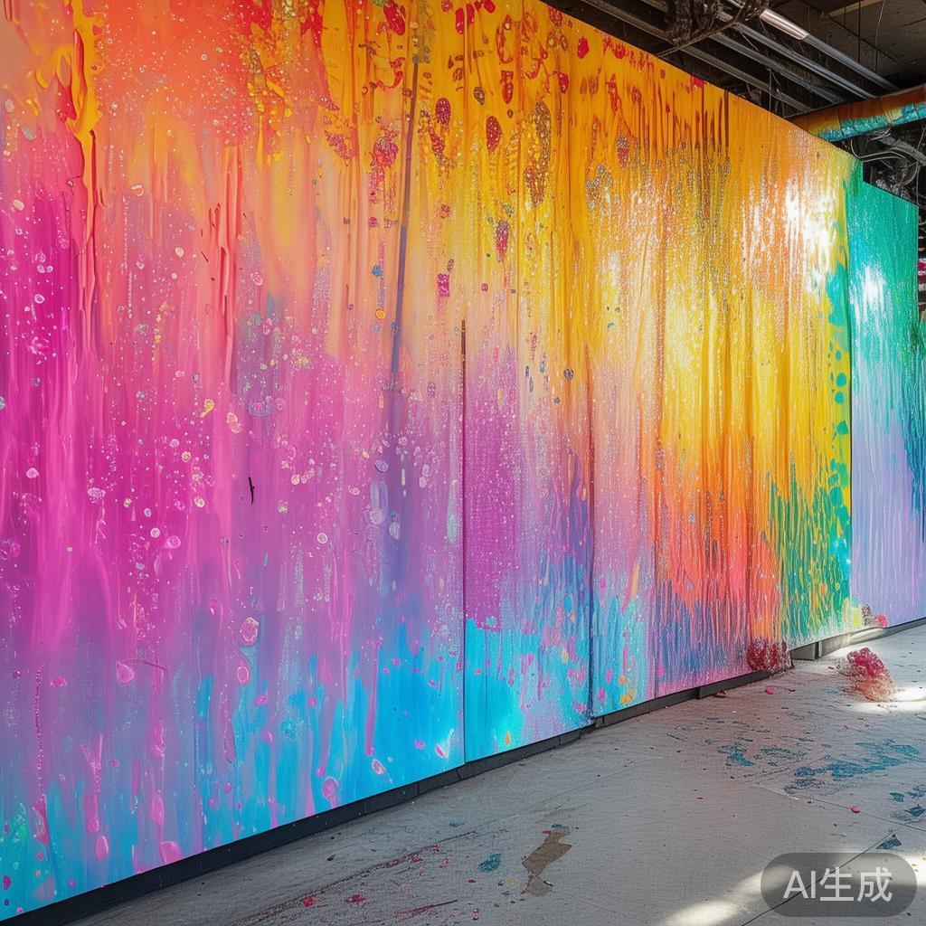 糖果派对设计中色彩搭配与创意指南:打造梦幻甜美派对的完美方案 色彩渐变与混色
利用渐变色或混色色块,为派对增添