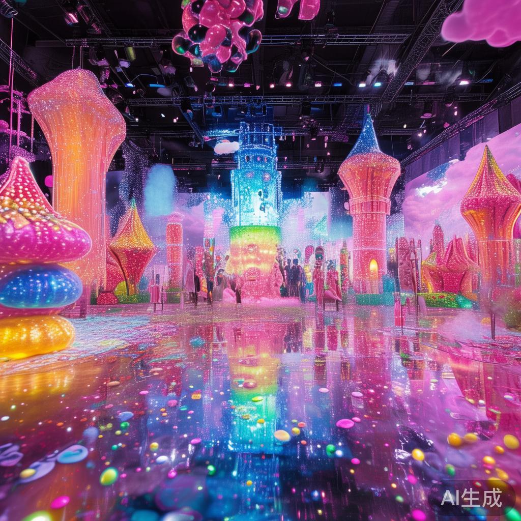 今年的糖果派对在场景布置上做出了巨大突破。设计团队